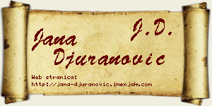 Jana Đuranović vizit kartica